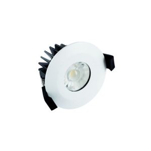 INTEGRAL LOW-PROFILE FIRE RATED DOWNLIGHT 70-75MM CUTOUT IP65 720LM 8.5W 4000K 60 BEAM DIMMABLE 85LM/W WHITE