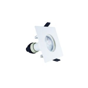 INTEGRAL EVOFIRE FIRE RATED DOWNLIGHT 70MM CUTOUT IP65 WHITE SQUARE +GU10 HOLDER