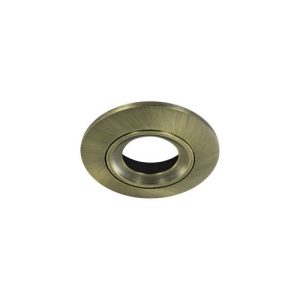 INTEGRAL LUXFIRE FIRE RATED TILTABLE DOWNLIGHT ANTIQUE BRASS BEZEL