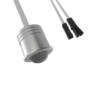 INTEGRAL 12V CHANNEL SENSOR PIR ON/OFF SURFACE MOUNTED OR RECESSED 14MM CUTOUT WITH 2PIN 2.54MM BLACK CLIP INLINE CONNECTOR FOR STRIP OR LIGHT 1.5M 3A MAX