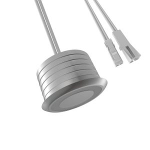 INTEGRAL 24V CHANNEL SENSOR TOUCH ON/OFF AND DIMMING RECESSED 17MM CUTOUT WITH 2PIN 2.54MM WHITE CLIP INLINE CONNECTOR FOR STRIP OR LIGHT 1.5M 2.5A MAX