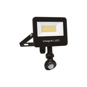 INTEGRAL SUPER SLIM 2 FLOODLIGHT IP67 2000LM 20W TUYA 3000/4000/6500K PIR 120° NON-DIMM 100LM/W BLACK INTEGRAL