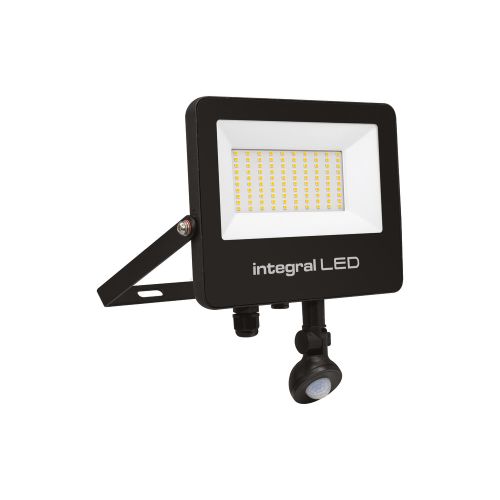 INTEGRAL SUPER SLIM 2 FLOODLIGHT IP67 7000LM 70W TUYA 3000/4000/6500K PIR 120° NON-DIMM 100LM/W BLACK INTEGRAL