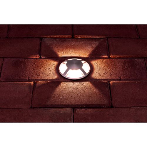 INTEGRAL OUTDOOR IN GROUND UPLIGHT WITH H2O STOP IP67 115LM 4.5W 3000K PATHLIGHT 4 WAY STAINLESS STEEL INTEGRAL