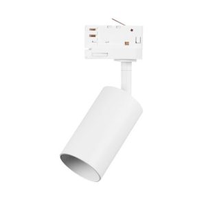 INTEGRAL ACCENTPLUS SPOTLIGHT S1 56MM DIAMETER 100MM LENGTH GU10 LED 3 CIRCUIT TRACK MOUNTED ADJUSTABLE WHITE FINISH