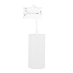INTEGRAL ACCENTPLUS SPOTLIGHT S2 65MM DIAMETER 130MM LENGTH GU10 LED 3 CIRCUIT TRACK MOUNTED SUSPENDED PENDANT 1M CABLE WHITE FINISH