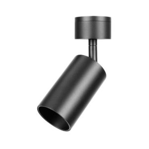 INTEGRAL ACCENTPLUS SPOTLIGHT S1 56MM DIAMETER 100MM LENGTH GU10 LED BASE SURFACE MOUNTED ADJUSTABLE BLACK FINISH