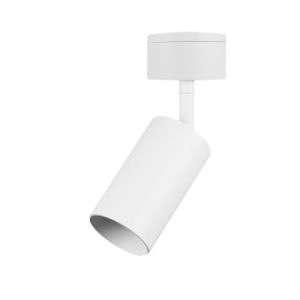 INTEGRAL ACCENTPLUS SPOTLIGHT S1 56MM DIAMETER 100MM LENGTH GU10 LED BASE SURFACE MOUNTED ADJUSTABLE WHITE FINISH