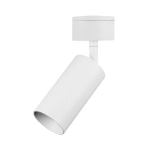 INTEGRAL ACCENTPLUS SPOTLIGHT S2 65MM DIAMETER 130MM LENGTH GU10 LED BASE SURFACE MOUNTED ADJUSTABLE WHITE FINISH