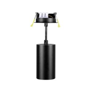 INTEGRAL ACCENTPLUS SPOTLIGHT S1 56MM DIAMETER 100MM LENGTH GU10 LED RECESSED MOUNTED 70MM CUTOUT SUSPENDED PENDANT 1M CABLE BLACK FINISH