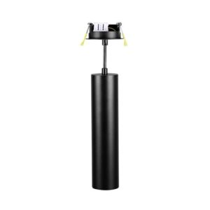 INTEGRAL ACCENTPLUS SPOTLIGHT S1 56MM DIAMETER 235MM LENGTH GU10 LED RECESSED MOUNTED 70MM CUTOUT SUSPENDED PENDANT 1M CABLE BLACK FINISH