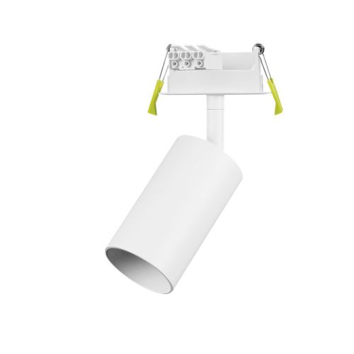 INTEGRAL ACCENTPLUS SPOTLIGHT S1 56MM DIAMETER 100MM LENGTH GU10 LED RECESSED MOUNTED 70MM CUTOUT ADJUSTABLE WHITE FINISH