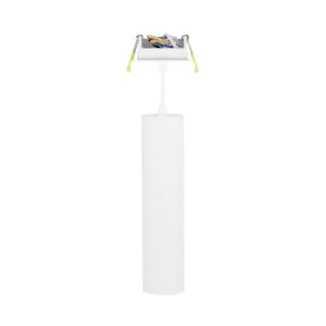 INTEGRAL ACCENTPLUS SPOTLIGHT S1 56MM DIAMETER 235MM LENGTH GU10 LED RECESSED MOUNTED 70MM CUTOUT SUSPENDED PENDANT 1M CABLE WHITE FINISH