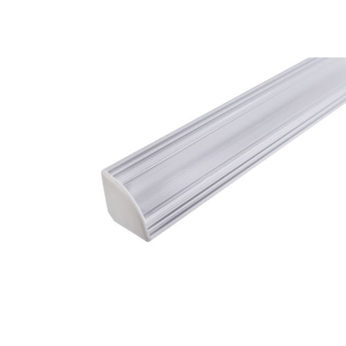 INTEGRAL ALUMINIUM PROFILE CORNER SURFACE MOUNT 1M CLEAR DIFFUSER INCLUDE 2 END CAPS AND 2 MOUNTING BRACKETS