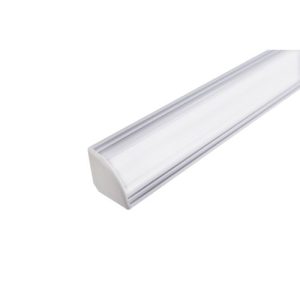 INTEGRAL ALUMINIUM PROFILE CORNER SURFACE MOUNT 1M FROSTED DIFFUSER INCLUDE 2 END CAPS AND 2 MOUNTING BRACKETS