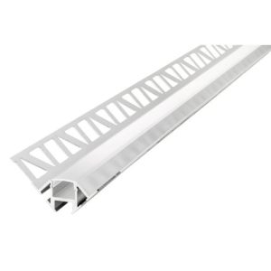 INTEGRAL PROFILE ALUMINIUM CORNER SURFACE MOUNT 2M FROSTED DIFFUSER INCLUDE 2 ENDCAPS