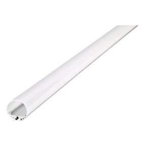 INTEGRAL PROFILE ALUMINIUM SURFACE MOUNT 1M FROSTED DIFFUSER 20MM DIA INCLUDE 2 ENDCAPS 2 SCREWS AND 2 MOUNTING BRACKETS