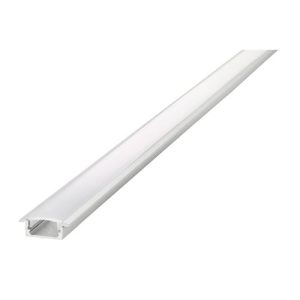 INTEGRAL PROFILE ALUMINIUM RECESSED 1M FROSTED DIFFUSER 23.2 X 7.9MM INCLUDE 2 ENDCAPS AND 2 MOUNTING BRACKETS
