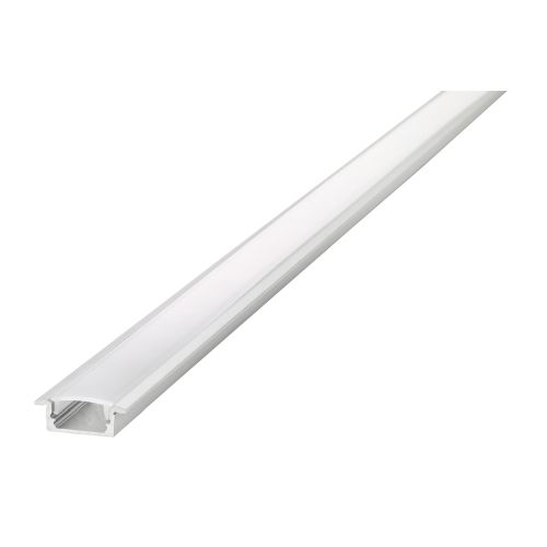 INTEGRAL PROFILE ALUMINIUM RECESSED 2M FROSTED DIFFUSER 23.2 X 7.9MM INCLUDE 2 ENDCAPS AND 4 MOUNTING BRACKETS