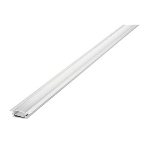 INTEGRAL PROFILE ALUMINIUM IP65 RECESSED 2M FROSTED DIFFUSER 26.7 X 8MM INCLUDE 2M PLATE 2 ENDCAPS 2 SEALING PLUGS 4 SCREWS AND 4 MOUNTING BRACKETS