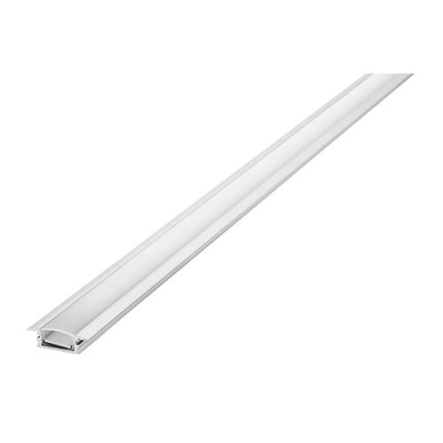 INTEGRAL PROFILE ALUMINIUM IP65 RECESSED 2M FROSTED DIFFUSER 26.7 X 8MM INCLUDE 2M PLATE 2 ENDCAPS 2 SEALING PLUGS 4 SCREWS AND 4 MOUNTING BRACKETS