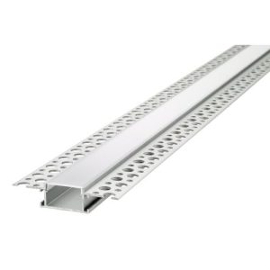 INTEGRAL PROFILE ALUMINIUM RECESSED 2M FROSTED DIFFUSER INCLUDE 2 ENDCAPS