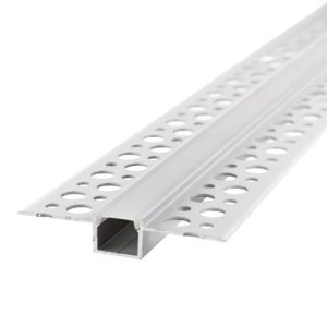 INTEGRAL PROFILE ALUMINIUM NARROW RECESSED 1M FROSTED DIFFUSER INCLUDE 2 ENDCAPS