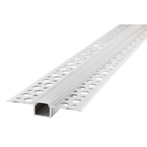 INTEGRAL PROFILE ALUMINIUM NARROW RECESSED 2M FROSTED DIFFUSER INCLUDE 2 ENDCAPS