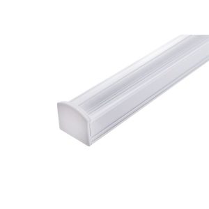 INTEGRAL PROFILE ALUMINIUM SURFACE MOUNT 1M CLEAR DIFFUSER 18 X 13MM INCLUDE 2 ENDCAPS AND 2 MOUNTING BRACKETS