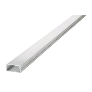 INTEGRAL PROFILE ALUMINIUM SURFACE MOUNT 1M FROSTED DIFFUSER 23 X 10MM INCLUDE 2 ENDCAPS AND 2 MOUNTING BRACKETS
