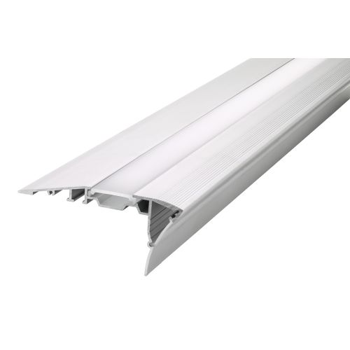 INTEGRAL PROFILE ALUMINIUM STAIR SURFACE MOUNT 1M FROSTED DIFFUSER INCLUDE 2 ENDCAPS AND 4 SCREWS