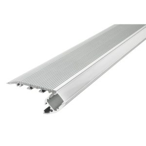INTEGRAL PROFILE ALUMINIUM STAIR SURFACE MOUNT 1M FROSTED DIFFUSER INCLUDE 2 ENDCAPS AND 2 SCREWS