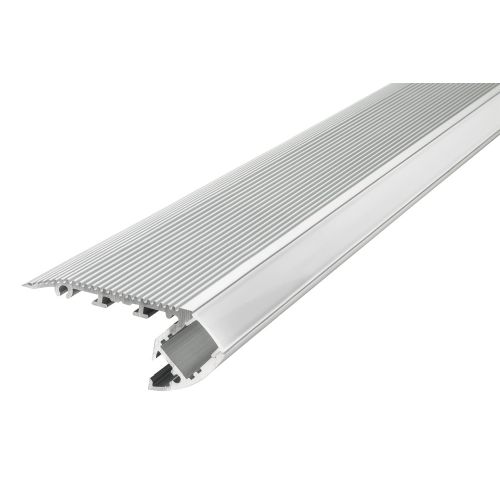 INTEGRAL PROFILE ALUMINIUM STAIR SURFACE MOUNT 1M FROSTED DIFFUSER INCLUDE 2 ENDCAPS AND 2 SCREWS