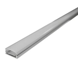 INTEGRAL PROFILE ALUMINIUM IP65 SURFACE MOUNT 1M FROSTED DIFFUSER 18 X 8MM INCLUDE 1M PLATE 2 ENDCAPS 2 SEALING PLUGS 4 SCREWS AND 2 MOUNTING BRACKETS