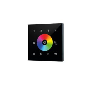 INTEGRAL RF WALL MOUNT TOUCH RGBW 4 ZONE 100-240 AC INPUT BLACK REQUIRED TO USE WITH ILRC014 RECEIVER