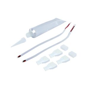 INTEGRAL IP67 KIT FOR 14MM WIDTH ULTRA-LONG STRIP 2 X LIVE WIRES 4 X END CAPS WITH ENTRY 2 X SEALED END CAPS 1 X TUBE SILICON