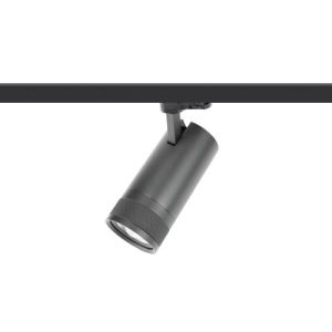 INTEGRAL FOCUSPRO 32W BLACK LED SPOT LIGHT NON-DIMMABLE ZOOMABLE BEAM ANGLE 16-42 DEG TRACK MOUNTED 3 CIRCUIT 3000K 182MM CRI90 2577LM 80LM/W 220-240V