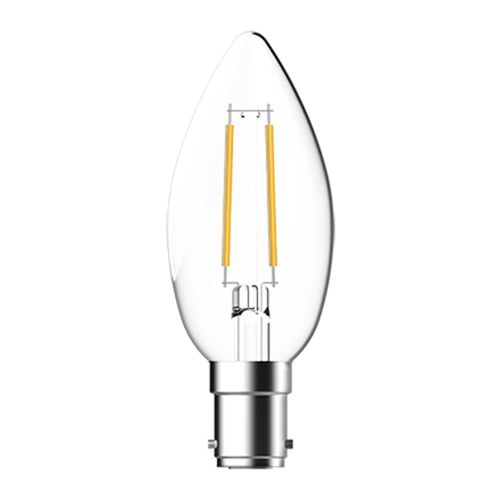 LED CLEAR FILAMENT DIMMABLE CANDLE SBC 4.5W (40W) 470LM 2700K (33-48-50)