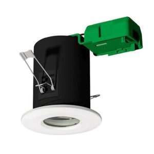 JCC FIREGUARD IP65 GU10 WHITE DOWNLIGHT