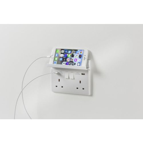 KNIGHTSBRIDGE 2G FOLD AWAY PHONE HOLDER - WHITE