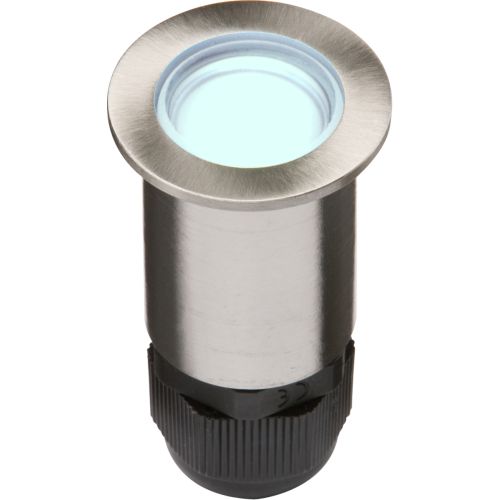 KNIGHTSBRIDGE IP67 24V SMALL STAINLESS STEEL GROUND FITTING 4 X BLUE LED