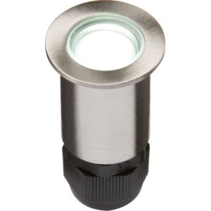 KNIGHTSBRIDGE IP67 24V SMALL STAINLESS STEEL GROUND FITTING 4 X WHITE LED