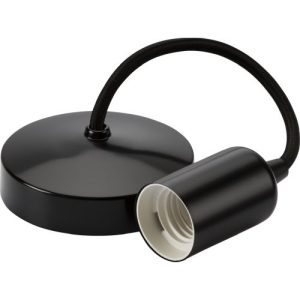 KNIGHTSBRIDGE 6" E27 CONTEMPORARY PENDANT SET - MATT BLACK