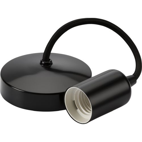 KNIGHTSBRIDGE 6" E27 CONTEMPORARY PENDANT SET - MATT BLACK