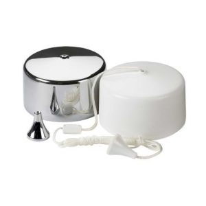 KNIGHTSBRIDGE 50-250W (NOT LED) WHITE/POLISHED CHROME DIMMING PULL CORD