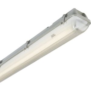 KNIGHTSBRIDGE 230V IP65 1X70W 6FT SINGLE HF NON-CORROSIVE FLUORESCENT FITTING WITH EMERGENCY