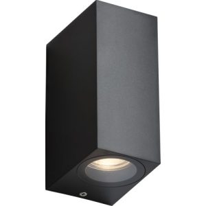 KNIGHTSBRIDGE ALANA - 230V IP65 GU10 MATT BLACK UP/DOWN