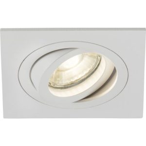 KNIGHTSBRIDGE AMBAR SINGLE TILT SQUARE DOWNLIGHT WHITE