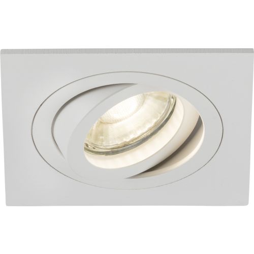 KNIGHTSBRIDGE AMBAR SINGLE TILT SQUARE DOWNLIGHT WHITE