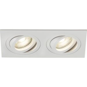KNIGHTSBRIDGE AMBAR TWIN TILT SQUARE DOWNLIGHT WHITE